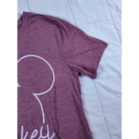 Disney Mickey Outline  T-shirt Women's Size L Purple Short Sleeve Mickey Mouse - Picture 5 of 10
